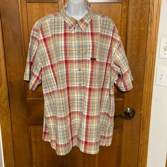 Pendleton Plaid Short Sleeve 100% Cotton Multi Color EUC Size XXL - Picture 1 of 9